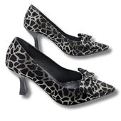 Mancharela Kadın Leopar Desenli Stiletto Ayakkabı - 3