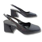 Schoonheid Kadın Arkası Açık Klasik Topuklu Ayakkabı thumbnail 10