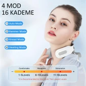 Valkyrie Şarjlı Mikro Elektrikli Omuz ve Boyun Masaj Aleti Isıtmalı 4 Mod 16 Kademe Servikal - 4