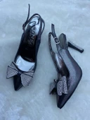 ÇİĞDEM GÜMÜŞ SATEN FİYONKLU,TAŞLI TOPUKLU AYAKKABI (ENZ) thumbnail 8