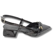 Edeltraud - Arkası Açık Sivri Burunlu Blok Topuklu Ayakkabı thumbnail 2