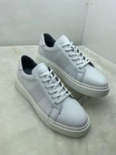 ÇİĞDEM GERÇEK DERİ BEYAZ TABANLI ERKEK SPOR AYAKKABI (HDY) thumbnail 8