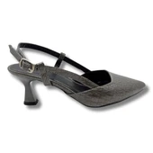 Elise | Suni Deri Arkası Açık Stiletto - 4