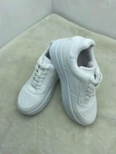 ÇİĞDEM BEYAZ DERİ YÜKSEK TABAN DELİKLİ KADIN SPOR AYAKKABI thumbnail 7