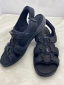 VOYAGER 4722 SİYAH HAKİKİ NUBUK DERİ SANDALET thumbnail 8