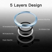 iPhone 14 / iPhone 14 Plus Raze Metal Kamera Lens Koruyucu - 7
