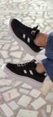 ÇİĞDEM DÜZ TABAN SİYAH-BEYAZ SPOR AYAKKABI 151  Unisex - 2