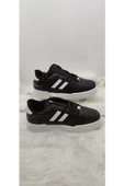 CONSEPT  Unisex SİYAH BEYAZ ÇİZGİLİ DERİ SPOR AYAKKABI - 4
