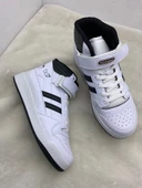 ÇİĞDEM BEYAZ-SİYAH DERİ KADIN BİLEKLİ SPOR AYAKKABI thumbnail 5