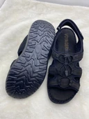 VOYAGER 4722 SİYAH HAKİKİ NUBUK DERİ SANDALET thumbnail 4