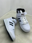 ÇİĞDEM BEYAZ-SİYAH DERİ KADIN BİLEKLİ SPOR AYAKKABI thumbnail 2