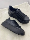 ÇİĞDEM SİYAH DERİ YÜKSEK TABAN KADIN SPOR AYAKKABI thumbnail 5