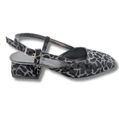 Bellezza - Leopar Desenli Suni Deri Kadın Topuklu Sandalet thumbnail 3