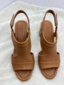 ÇİĞDEM TABA GERÇEK DERİ TOPUKLU SANDALET (ENZ) thumbnail 5