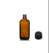 50ml kahverengi cam şişe düz kapaklı, 24 adet, cam şişe, esans şişesi, yağ şişesi, kozmetik şişesi - 1