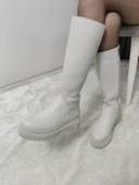 MJORA  SİYAH DERİ KALIN TABAN DİZ ALTI KADIN ÇİZME (GNC Ç1) thumbnail 2