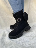 ÇİĞDEM YANDAN CEPLİ SİYAH POSTAL BOT ( TWİNGO 7640 ) thumbnail 2