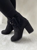 ÇİĞDEN YANDAN TOKALI SİYAH SÜET TOPUKLU BOT ( ESF ) thumbnail 1