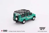 NessiWorld Mini GT 1/64 Land Rover Defender 110 1985 County Station Wagon Trident Green thumbnail 3