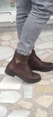 VOYAGER GERÇEK DERİ ERKEK KOYU KAHVE HARLEY MODEL BOT ( 3517) thumbnail 2
