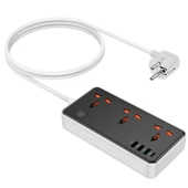 HOCO AC8A 2500W 3 Priz + 3 USB + 30W Type-C Multifonksiyonel Priz Çoğaltıcı Şarj Aleti - 3