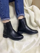 VOYAGER GERÇEK DERİ SİYAH FERMUARLI KADIN BOT (8957) thumbnail 2