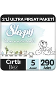 Sleepy Bio Natural 2'li Ultra Fırsat Paketi Bebek Bezi 5 Numara Junior 290 Adet thumbnail 1