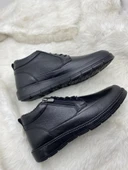 VOYAGER GERÇEK DERİ İÇİ KÜRKLÜ FERMUARLI, BAĞLI SİYAH ERKEK BOT (5511) thumbnail 2