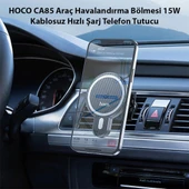 HOCO CA85 Araç Havalandırma Bölmesi 15W Kablosuz Hızlı Şarj Telefon Tutucu - 2