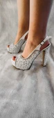 ÇİĞDEM GÜMÜŞ TAŞLI YÜKSEK PLATFORM ABİYE AYAKKABI thumbnail 2