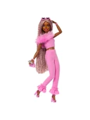 Barbie Deluxe Style Bebekler Kahverengi Örgü Saçlı HYV28 - 1