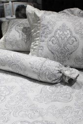 Serenat Çift Kişilik Yatak Örtüsü Gri thumbnail 5