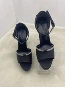 ÇİĞDEM  SİYAH SATEN BİLEKTEN TOKALI TAŞLI PLATFORM TOPUKLU AYAKKABI thumbnail 3