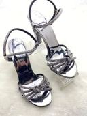 ÇİĞDEM PLATİN PLATFORM TAŞLI ABİYE AYAKKABI (UĞL) thumbnail 6