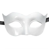 Beyaz Renk Masquerade Kostüm Partisi Venedik Balo Maskesi - 1