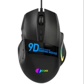 LECOO MS130 SİYAH KABLOLU RGB LED AYDINLATMALI 7200DPI MAKRO OYUNCU MOUSE - 1
