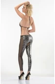 Zebra Desenli Lame Vücut Çorabı-490 - 4