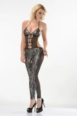 Zebra Desenli Lame Vücut Çorabı-490 - 3