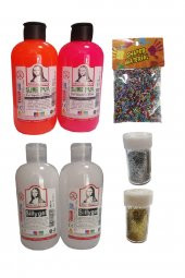 Slime Slaym Yapma Seti 250ml* 4 adet + Toz Sim 2 Adet + Köpük - 1