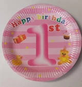 TABAK KARTON HAPPY BIRTDAY PEMBE 1 YAŞ - 1