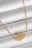 316L Çelik Gold Renk Zincir Kuğu Model Kadın Kolye - TJ-BKO9873 - 1