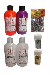 Slime Slaym Yapma Seti 250ml* 4 adet + Toz Sim 2 Adet + Köpük - 1