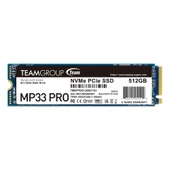 Team MP33 Pro 512GB 2400/2000MB/s NVMe PCIe Gen3x4 M.2 SSD Disk (TM8FPD512G0C101) - 1