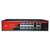 EZCOOL EZ-08PSF 8 PORT 8xFE+2xGE GIGABIT POE SWİTCH 120W - 1