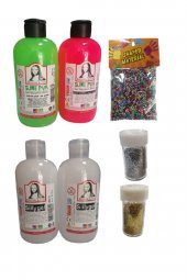 Slime Slaym Yapma Seti 250ml* 4 adet + Toz Sim 2 Adet + Köpük - 1