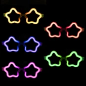 Yıldız Glow Gözlük - Yıldız Şekilli Glow Stick Gözlüğü - Glow Partisi Gözlük 12 Adet - 3