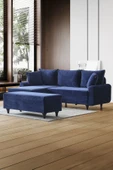 Kagu Corner Flavia Köşe Takımı Puflu Lacivert - 1