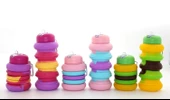 Katlanabilir Portatif Silikon Su Şişesi 500 Ml Alk3138 - 1