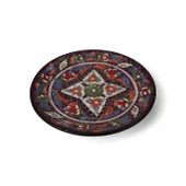 Özel Motifli Mor Renkli Tabak 18 cm - 2