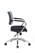 Koltukstilim   Sahra Mavi-siyah Krom Çalışma Koltuğu Ofis Koltuğu thumbnail 3